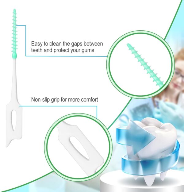 250 Pcs Interdental Brush for Braces Disposable Braces Flossers Dental Picks Floss Toothpick Dental Teeth Flossing Head Oral Hygiene Flosser Toothpick Soft Cleaning Tool (Lovely Color)