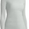 Womens Long Sleeve Workout Tops Slim-Fit Yoga Top Quick Dry Running Athletic Shirt High Stretch