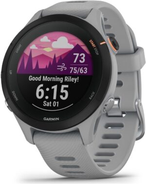 Garmin Forerunner® 255S, Smaller GPS Running Smartwatch, Advanced Insights, Long-Lasting Battery, Powder Gray , 41 MM