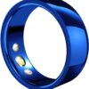 Smart Ring Fitness Tracker Health Heart Rate,Oximetry,Sleep,Exercise Monitoring with Charging Case,Great Gift for Women & Men(Ink blue,19#)