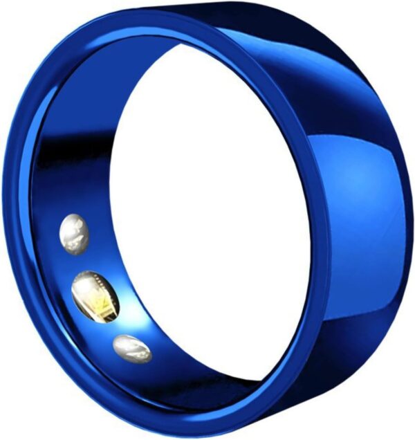 Smart Ring Fitness Tracker Health Heart Rate,Oximetry,Sleep,Exercise Monitoring with Charging Case,Great Gift for Women & Men(Ink blue,19#)