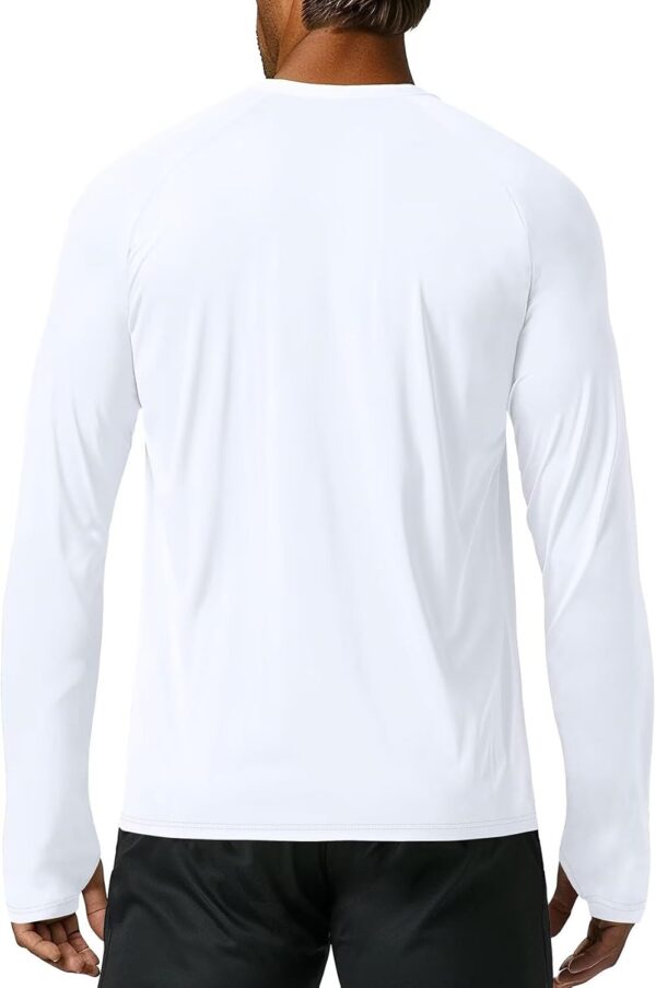 Mens Long Sleeve Workout Shirts Light Weight Quick Dry UV/SPF Athletic T-Shirt Running Hiking with Thumb Holes