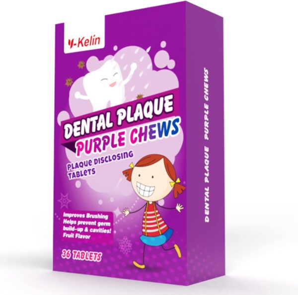611XzmaNocL._AC_SL1500_.jpg Dental Plaque Disclosing Tablets for Kids & Adults - Showing Plaque by Changing Color - Helps Teach Brushing Habits for Clean Teeth - 36 Count