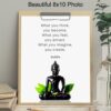 Buddha Quotes Wall Decor - Inspirational Quote Wall Art - Zen Meditation Decor - Buddha Statue Art - Spiritual Gifts for Women, Men - New Age Spa Room Decoration - Yoga Artwork - Buddhism Buddhist