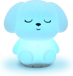 Mindfulness 'Breathing Puppy' | 4-7-8 Guided Visual Meditation Breathing Light | 3 in 1 Device with Night Light & Noise Machine for ADHD Anxiety Stress Relief Sleep - Gift for Kids Adult Women Men