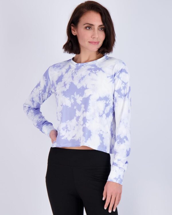 Real Essentials 5 Pack: Women's Dry Fit Crop Top - Long Sleeve Crew Neck Stretch Athletic Tee (Available in Plus Size)