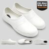 Women Slippers, Non Slip Work Shoes, Waterproof, Oil Resistant and Anti-Static, Suitable for Hospital Doctors, Nurses, Kitchen, Laboratory, Healthcare Or Home Use
