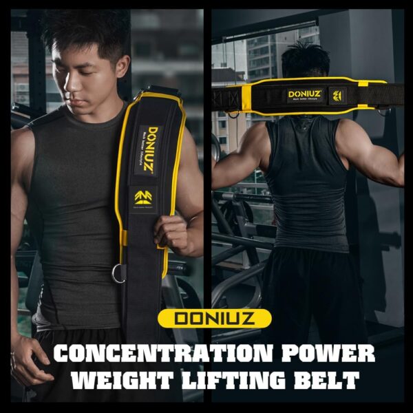 Weight Lifting Belt 2-in-1 Weightlifting & Dip Belt Self-locking Weight Belt With Iron Chain Multi-Functional Lifting Belt, Squat Belt, For Weight Training