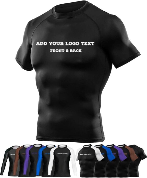 Custom Your Own Print Front & Back BJJ Foundation Rash Guard - Ranked No Gi Jiu Jitsu Rashguard