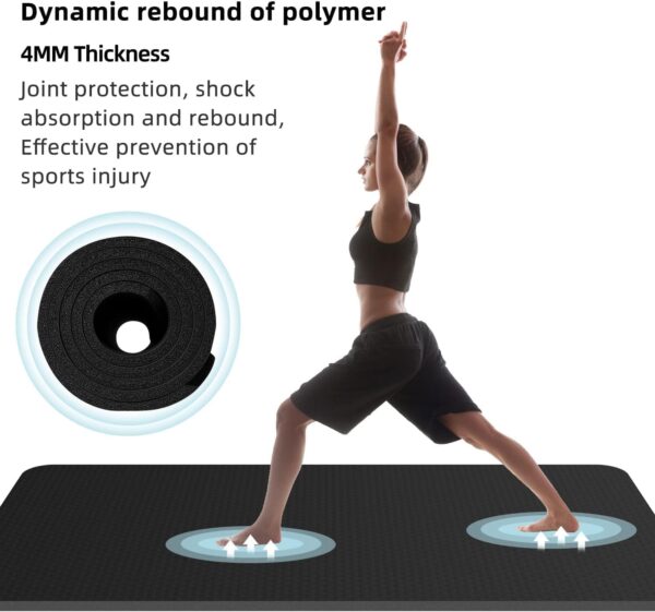 612dpFM-naL._AC_SL1500_.jpg Large Exercise Mat,Exercise Equipment Mat,Treadmill Mat, Exercise Bike Mat, Workout Mats for Home Gym Mats Gym Flooring Rubber Workout Mat Fitness Mat Large Yoga Mat Cardio Mat for Weightlifting, Jump Rope, Non-slipping