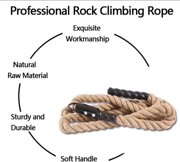 Gym Fitness Training Climbing Ropes - Indoor Outdoor Gym Exercise Workout Rope, 1.5'' in Diameter, 10 13 16 18 20 ft Available