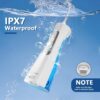Water Dental Flosser Teeth Pick Portable Cordless Oral Irrigator Gums Braces Orthodontic Care Irrigation Cleaner Electric Waterflosser Flossing for Teeth Cleaning Rechargeable for Home Travel