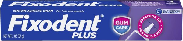 Fixodent Plus Denture Adhesive Cream 2 oz (Pack of 3)