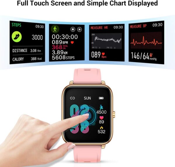 6132bZMcjjL._AC_SL1200_.jpg Smart Watch for Android Phones iOS Waterproof Smart Watches for Women Men Sports Digital Watch Fitness Tracker Heart Rate Blood Oxygen Sleep Monitor Touch Screen Compatible Samsung iPhone