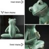OwMell Ceramic Zen Frog Decor, Ceramic Yoga Pose Meditation Frog Staute for Home Zen Decoration - Prayer