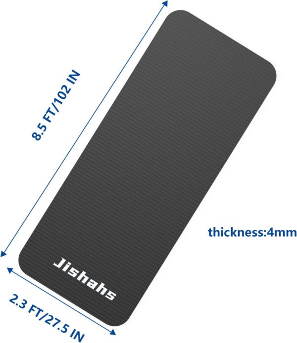 613FlyQv5ML._AC_SL1500_.jpg JISHAHS Universal Indoor Rowing Machine Mat- 8.5 x 2.3 FT Exercise Equipment Mat for Concept 2, Nordictrac, Peloton, Sunny, Hydrow etc. Extra Long Non-Slip and Waterproof, Under Rower Floors Protection