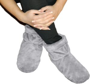 Herbal Concepts Booties Hot and Cold Feet Aromatherapy with 12 Herbs Wheat and Flax Seed for Relieving Foot Stiffness, Sore Muscles and Joints, Achilles tendinitis, Plantar Fasciitis, Charcoal