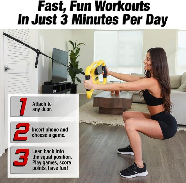 613RfWeVikL._AC_SL1000_.jpg STEALTH Squat Trainer - Home Fitness Equipment & Full Body Workout - Get Lean Sculpted Legs & Glutes Playing Games on Your Phone - Fun Games to Help You Lose Weight - Train Legs, Butt, and Thighs