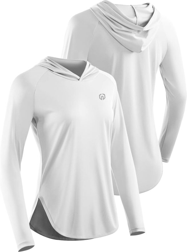NELEUS Women's Sun Protection Running Shirts Workout Athletic Shirts with Hoods