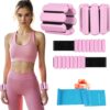 Adjustable Ankle Weights,Wrist Weights for Women & Men,Set of 2 (1Lb Each),Perfect for Walking,Running,Yoga,Pilates,Gym,Strength Training. Weighted wristbands are designed for home gym workouts