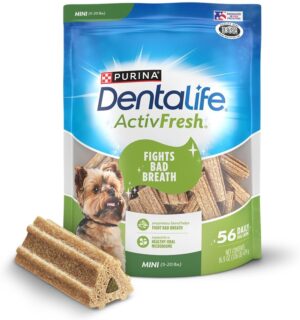 Dentalife Purina ActivFresh Daily Oral Care Mini Dog Chews - 56 Treats