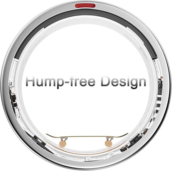 Smart Ring - Health & Sleep Tracker, Continuous SpO2 & Heart Rate Monitor, Stress Management, NFC Wireless Charging, 6-Day Battery, Water-Resistant(IP68), iOS & Android Compatible (Silver, 9)