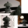 Buddha Statue and 2 Japanese Lantern Pagoda Statues Zen Garden Accessories Buddha Statues for Home Decor Mini Meditation Decor, Buddha Decor, Zen Decor
