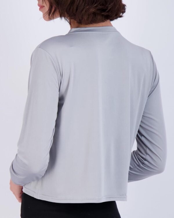 Real Essentials 5 Pack: Women's Dry Fit Crop Top - Long Sleeve Crew Neck Stretch Athletic Tee (Available in Plus Size)