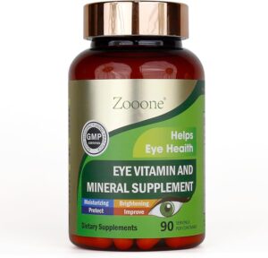 zooone- Lutein Eye Vitamins Supplement for Macular Health and Dry Eye, Contains Lutein, Zinc, Vitamins C/E & Zeaxanthin to Support Eye Health, 90 Tablets