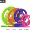 614NZ4Pte8L._AC_SL1000_.jpg Color Coded 2-Inch Rubber Coated Olympic Grip Plate for Barbell,Solid Cast Iron Weight Plates for Strength Training,Weightlifting,Crossfit, Home Gym, 2.5/5/10/15/25/35/45 LB, Single and Pair