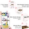 Yoga Mat Storage Rack with Wheels, 3 Tier Home Gym Workout Equipment Organizer for Dumbbells, Kettlebells, Foam Rollers