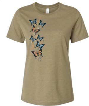 Butterfly T-Shirt for Women - Premium Soft Comfort Tees with Butterflies Graphic Print