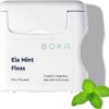 Boka Ela Mint Woven Dental Floss, Made from Plant-Based Vegetable Wax, Teflon-Free, 30 Yards of Waxed Floss (Pack of 1)