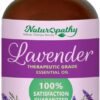 Naturopathy Lavender Essential Oil, 100% Natural Therapeutic Grade, Premium Quality Lavender Oil, 4 fl. Oz - Perfect for Aromatherapy and Relaxation
