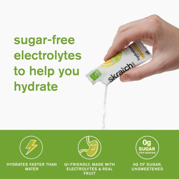 Skratch Labs Unsweetened Electrolyte Powder Packets - Everyday Hydration - Sport Drink Mix - Sugar Free - Electrolytes Booster- Lemon + Lime - 15 Servings - Keto, Paleo, Vegan, Non-GMO