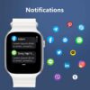 Smart Watch for Women Men for Android Phones iPhone Compatible, 2.09'' Smartwatches Fitness Tracker with Call/SMS/Heart Rate/Blood Oxygen Monitor/Pedometer/2 Bnads (White)