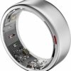 Smart Ring - Health & Sleep Tracker, Continuous SpO2 & Heart Rate Monitor, Stress Management, NFC Wireless Charging, 6-Day Battery, Water-Resistant(IP68), iOS & Android Compatible (Silver, 9)