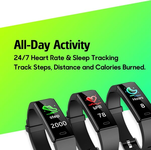 ZURURU Fitness Tracker with Blood Pressure Heart Rate Sleep Health Monitor for Men and Women, Upgraded Waterproof Activity Tracker Watch, Step Calorie Counter Pedometer