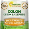aSquared Nutrition Pure Colon Cleanse for Weight Loss - 120 Capsules, Max Strength, Natural Colon Detox Cleanser, Colon Cleansing Diet Supplement Blend for Digestive Health, Diet Pills for Men & Women