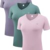 NELEUS Women's 3 Pack Compression Workout Athletic Shirt