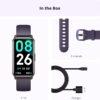 AKAGEAR Fitness & Activity Tracker with Sleep and Blood Oxygen Monitoring, 24/7 Heart Rate Stress Index and Respiratory Training 1.58" AMOLED Display 5ATM Waterproof and More Purple