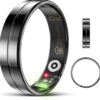 Upgrade Smart Health Ring for Women Men,Waterproof Fitness Ring, Fitness Tracker for Activity Monitoring,Sleep Tracker, No Subscription Fee, Smart Ring for iSO & Android (Black,10#)