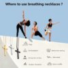Breathing Necklace for Anxiety Stress Relief, Quit Smoking Tools Breathlace Cross Necklace, Stop Smoking Aids Breathing Necklace, Fum Vaporless Inhaler Meditation Tools Necklace Sliver