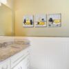 RnnJoile Spa Canvas Wall Art Zen Stone Orchid Picture Painting Yellow Still Life Prints for Bathroom Zen Meditation Room Decor Framed 12"x12" for Each