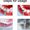 300 Pieces Dual-Use Interdental Brushes Soft Silicone, Disposable Dental Picks,Premium Dental Floss Picks for Effective Teeth Cleaning(200pcs Green+100pcs Blue)