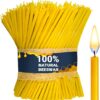 45 Pack Set Pure Beeswax Taper of Natural Wax – 7 inch Honey Scented Aroma – Healthy Beeswax for Religious Home Meditation Party and DIY Purposes 1101415