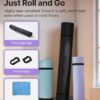 YOTTOY Large Yoga Mat (75 * 52 * 1/2inch),Extra Wide TPE Exercise Mat,Non-Slip Workout Mat for Pilates, Fitness, Barefoot, Home Gym Studio with Strap and Towel