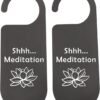 CENWA 2 Pcs Meditation Door Hanger Meditation Decor Do Not Disturb Sign Meditation Decor for Room (Meditation 2)