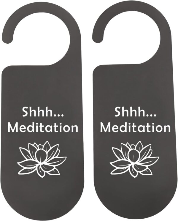 CENWA 2 Pcs Meditation Door Hanger Meditation Decor Do Not Disturb Sign Meditation Decor for Room (Meditation 2)