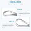 2-Pack Tongue Scraper, 100% Useful Surgical Stainless Steel Tongue Cleaner for Both Adults and Kids, Professional Reduce Bad Breath Metal Tongue Scrapers, Help Your Oral Hygiene (with 2 cases)